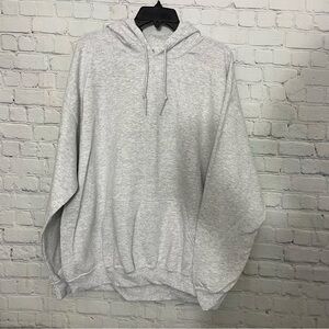 Light Gray Gildan Light Weight Unisex Sweater Hoodie Size XL NWOT
